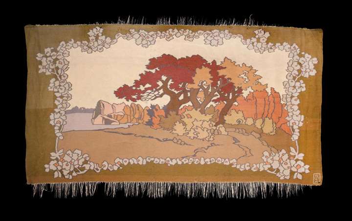 PROF. RUDOLF HAMMEL
KRAINISCHE KUNSTWEBEANSTALT

ART NOUVEAU TAPESTRY "LANDSCAPE WITH TREES"
